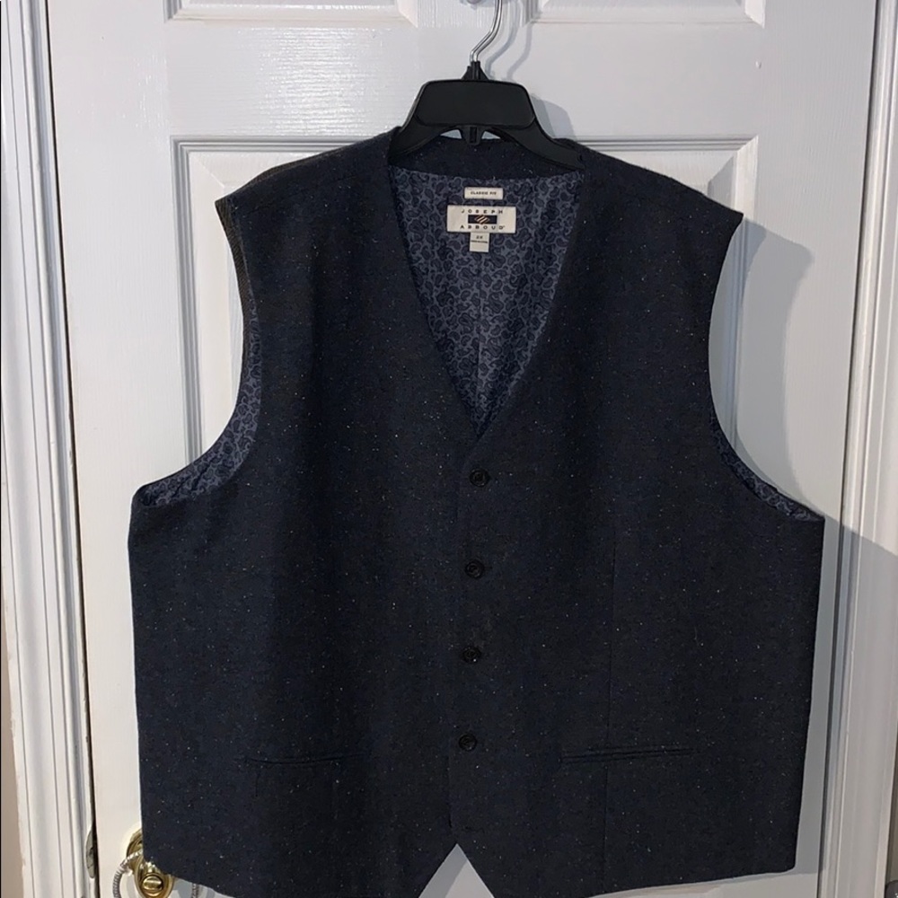 Men’s 2XL Navy Tweed Vest